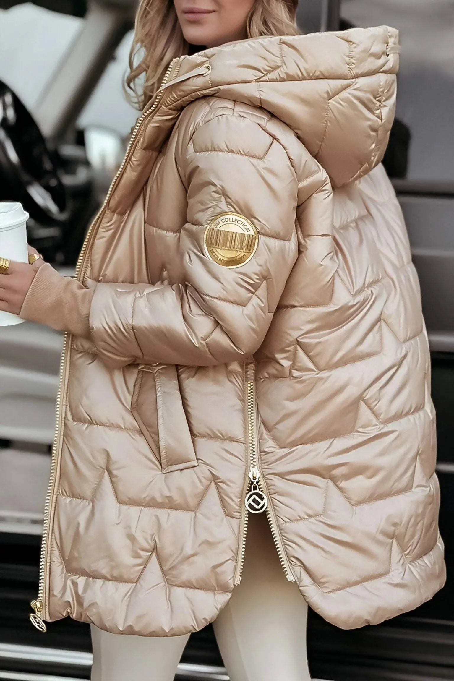 Women's Hooded Puffer Jacket with Quilted Lining - Image 5
