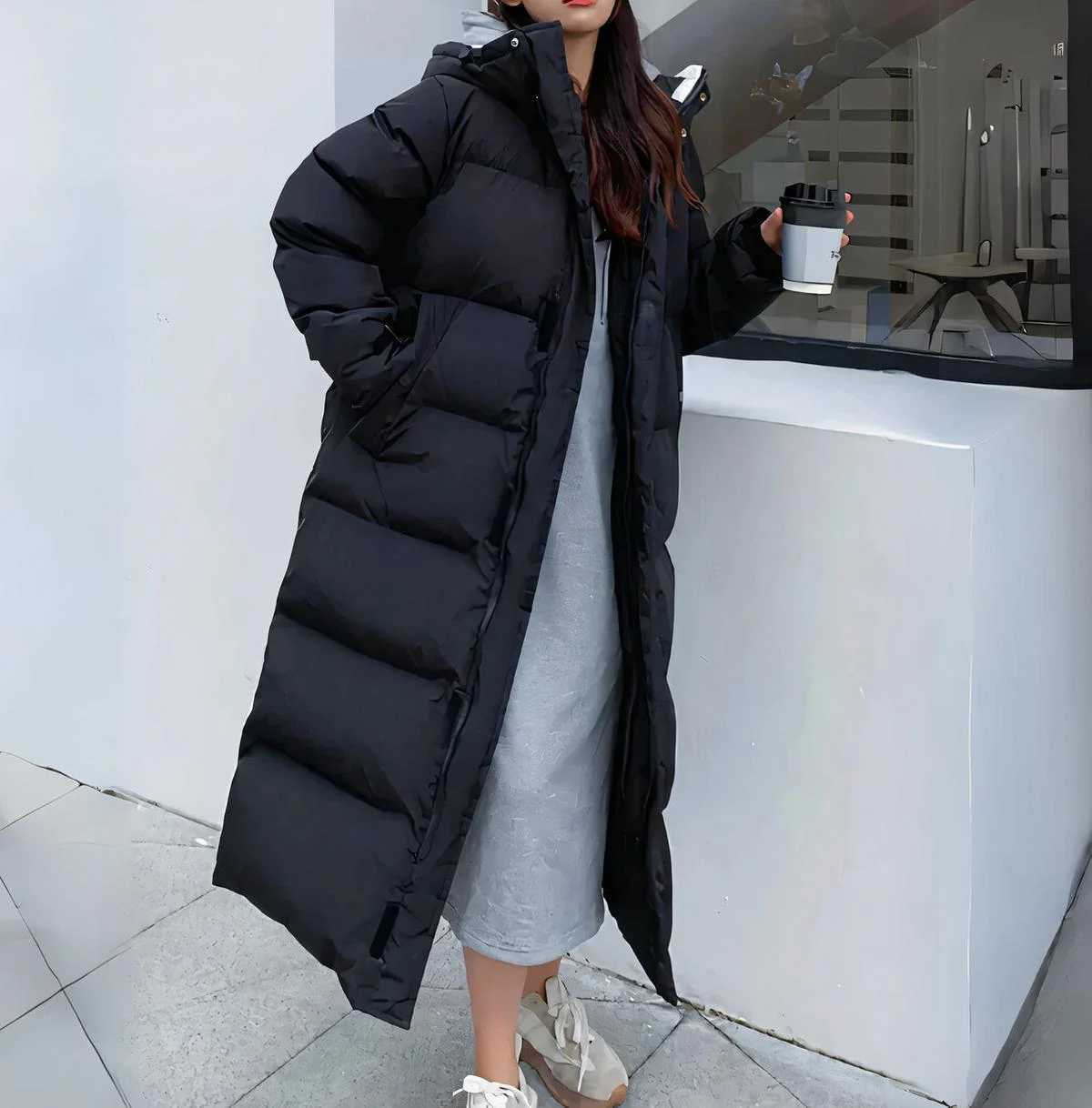 Long Women's Water and Windproof Winter Parka - Image 3