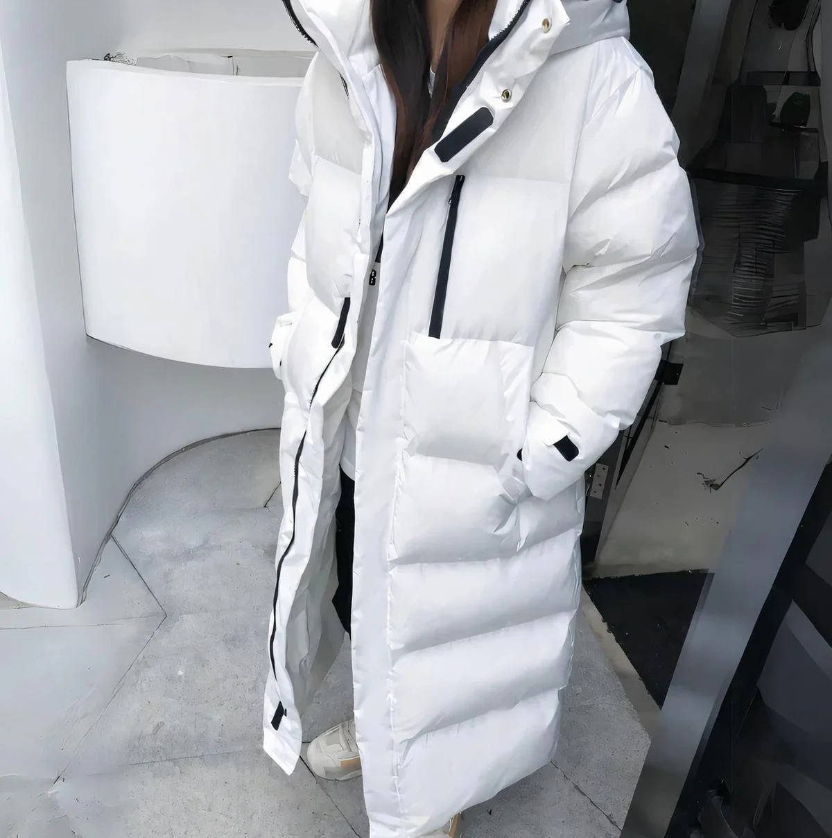 Long Women's Water and Windproof Winter Parka - Image 4