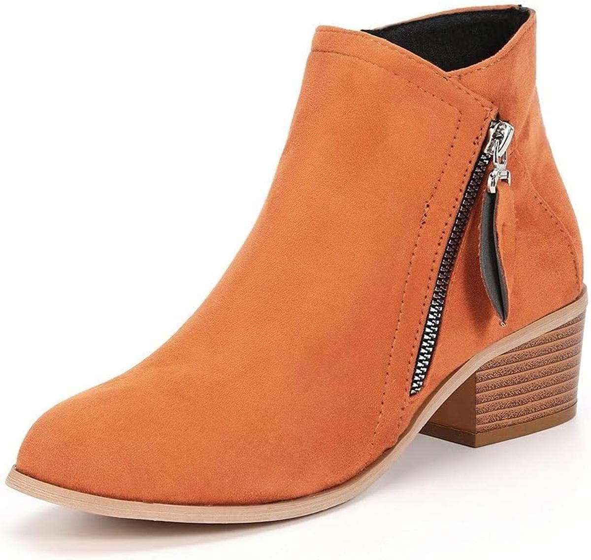 Women's Short Suede Ankle Boots - Image 7
