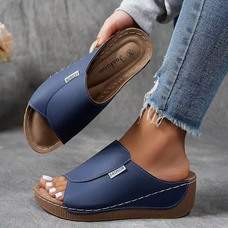 Slip-On Wedge Sandals with Open Toe for Women - Image 7