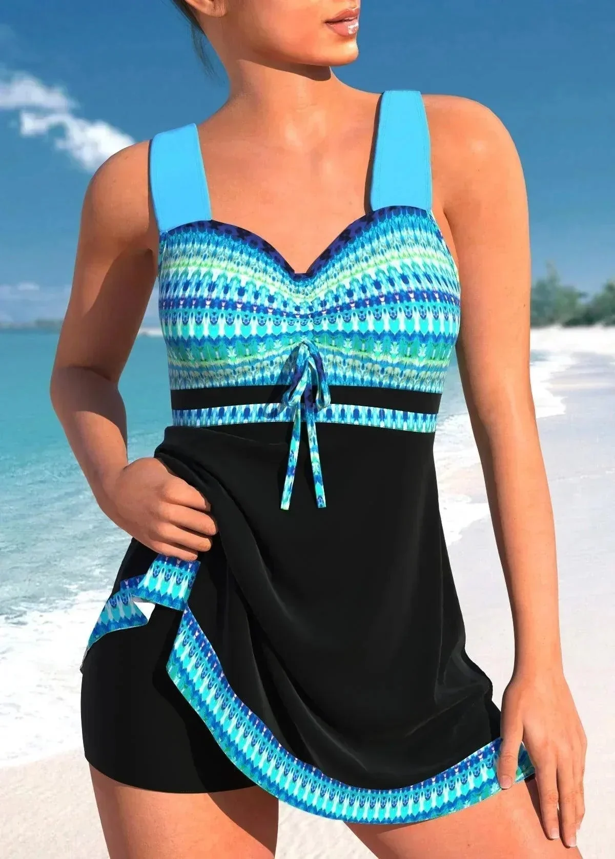 Tummy Control Tankini Set - Image 3