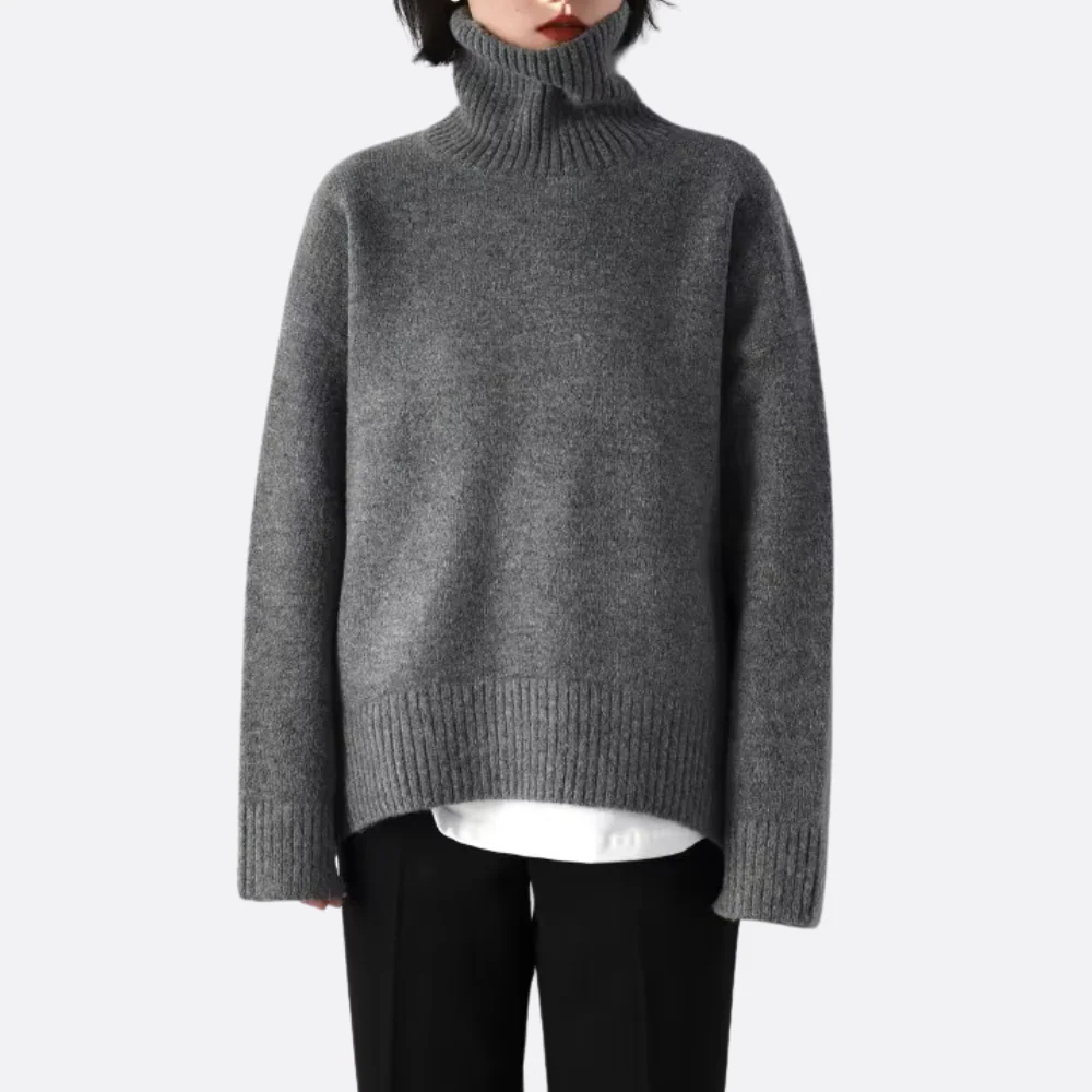Women's Warm oversized turtleneck sweater - Image 3
