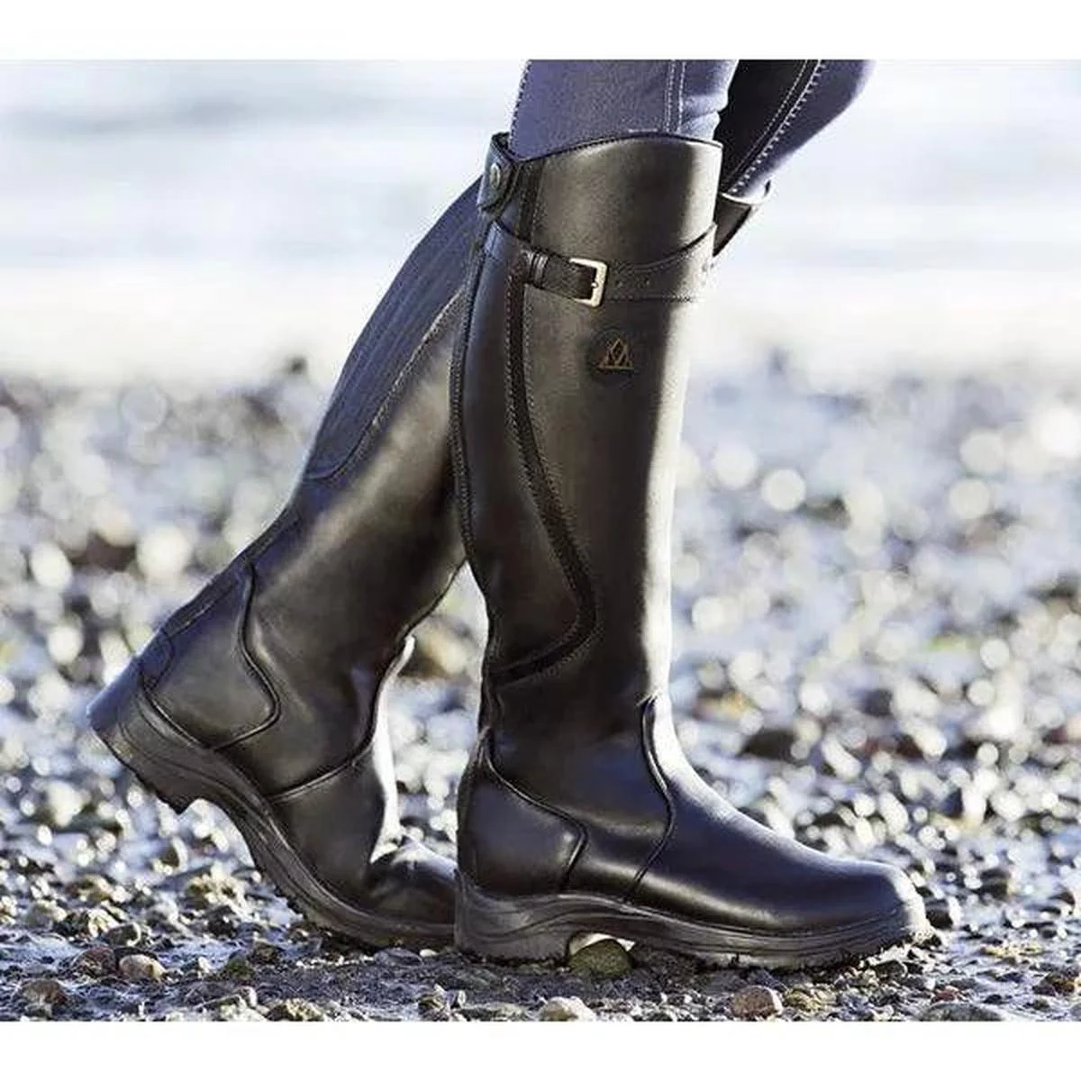Women's Winter Waterproof Leather Riding Boots - Image 3