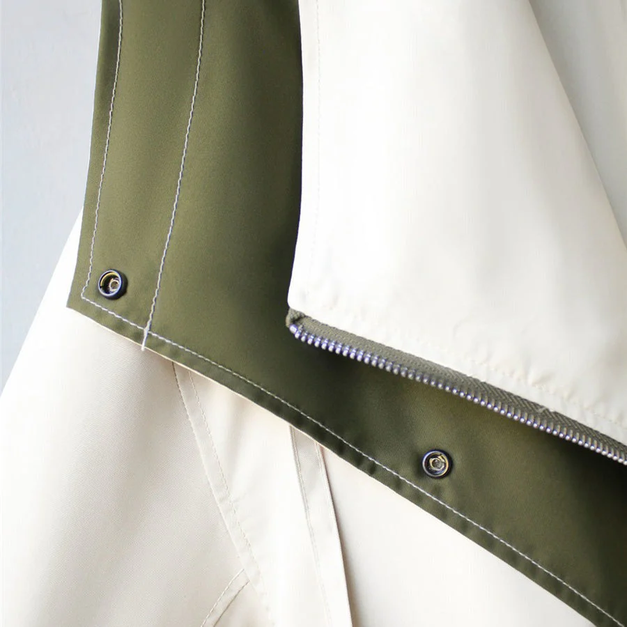 Waterproof Windbreaker Jacket with Layered Hood Design for Women - Image 2