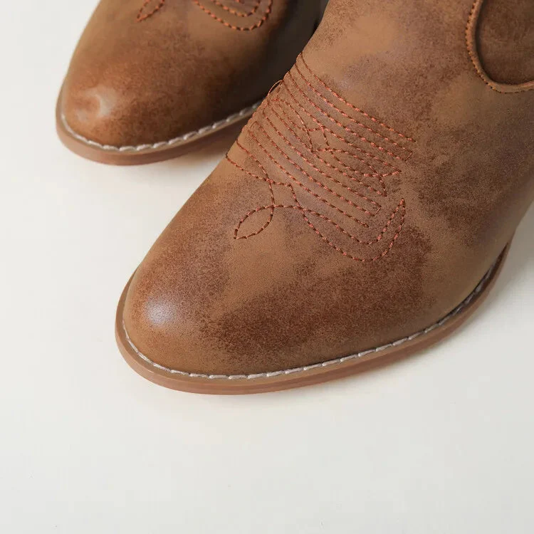 Brown Women's Knee-High Cowboy Boots - Image 5