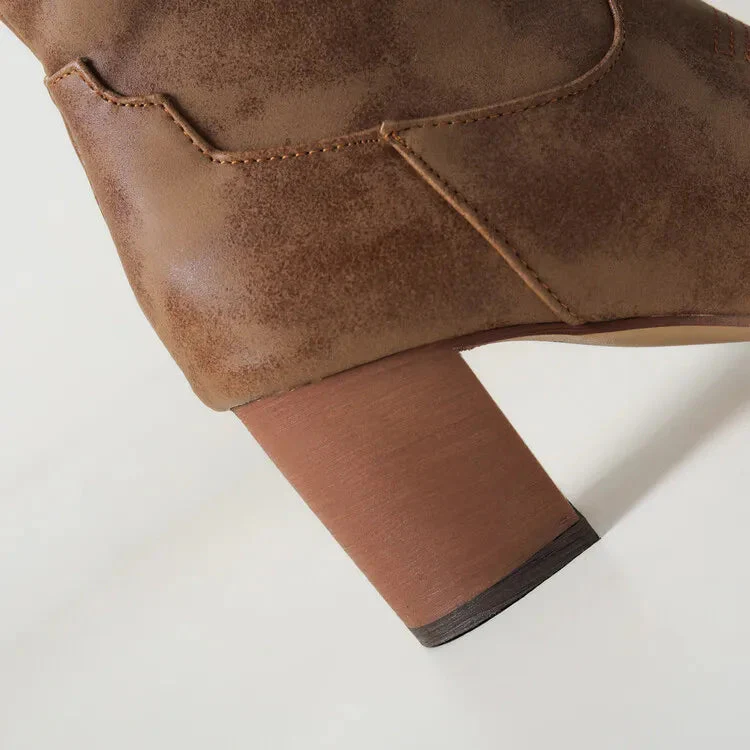 Brown Women's Knee-High Cowboy Boots - Image 7