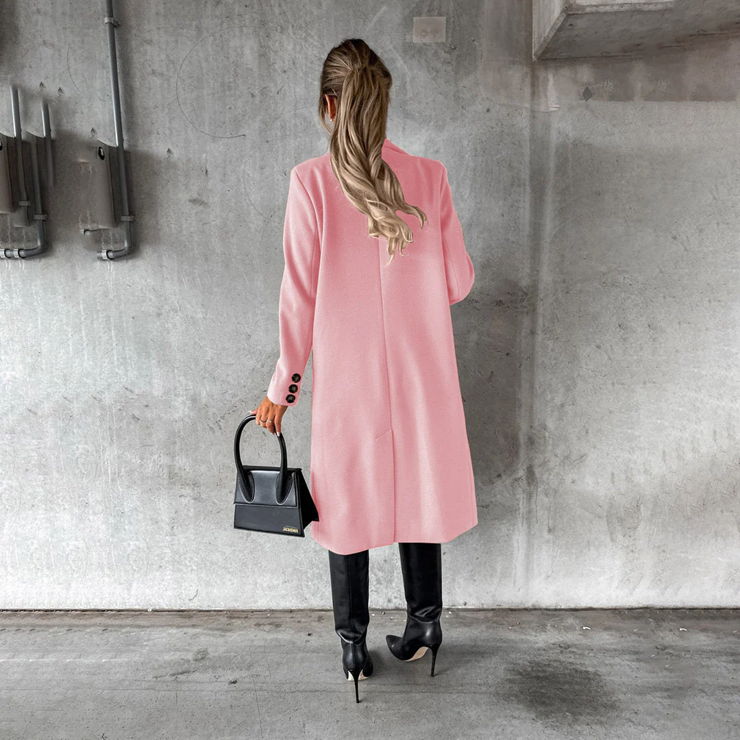 Women's Tailored Double-Breasted Coat - Image 4