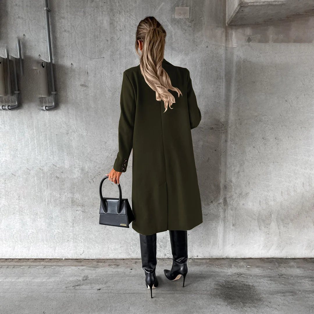 Women's Tailored Double-Breasted Coat - Image 9