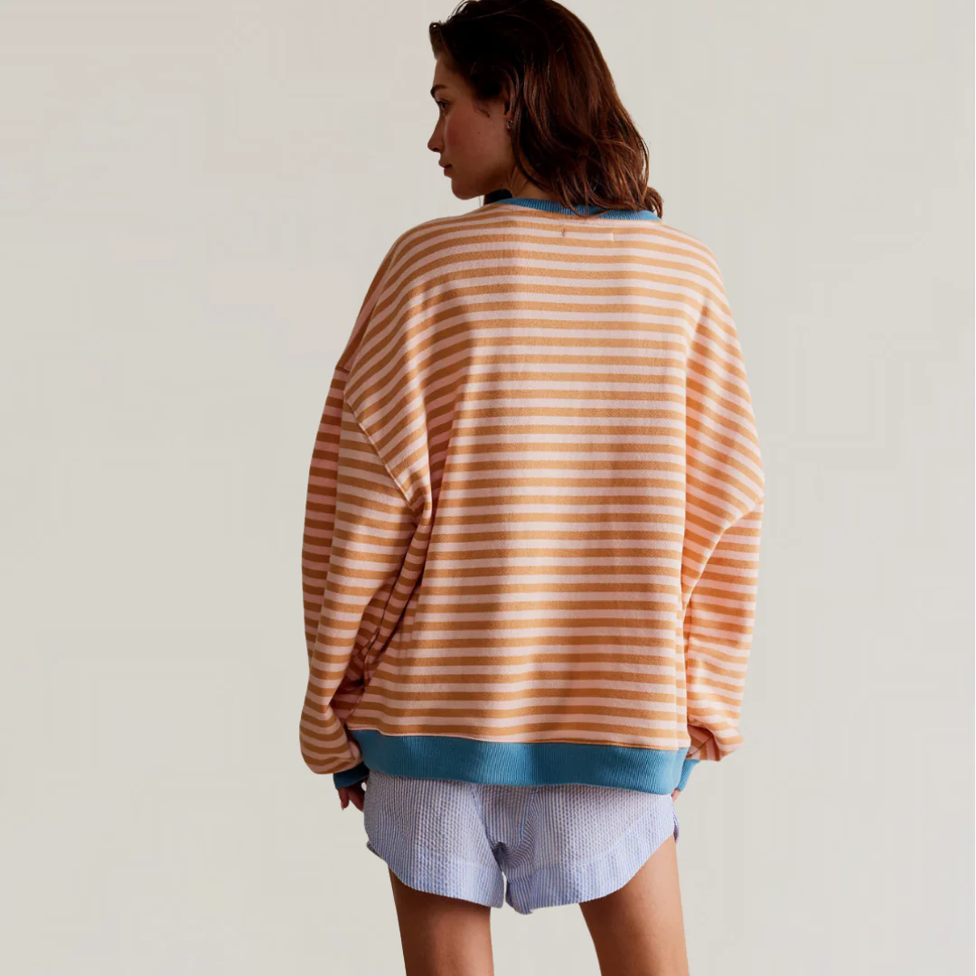 Women's Striped Oversized Sweater - Image 4